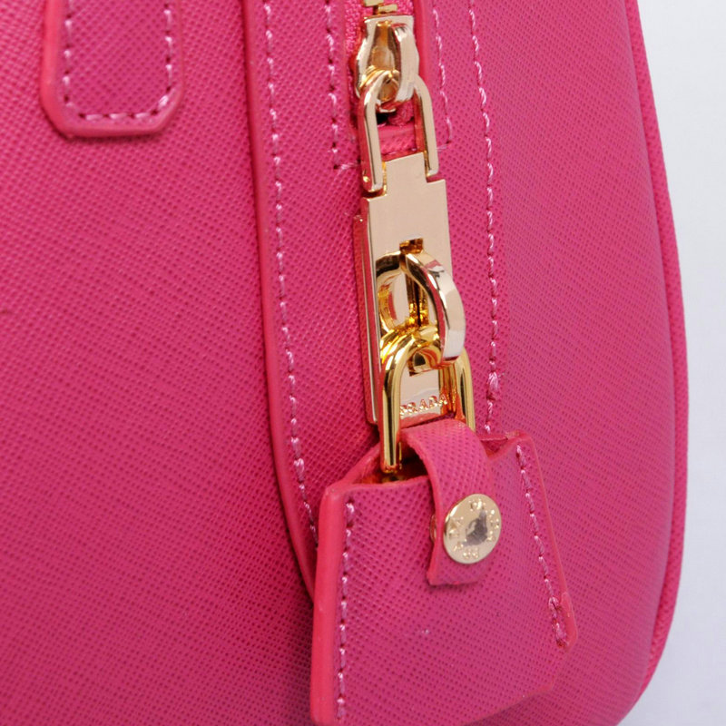 2014 Prada Saffiano Leather Two Handle Bag BN2780 rosered for sale